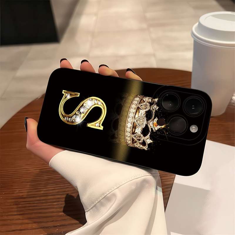 1Pc Black For iPhone XS Max Crown S Design Phone Case