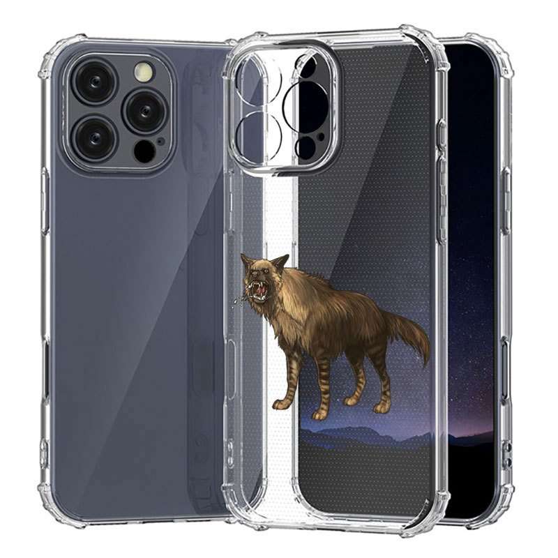 1Pc Transparent For iPhone X XS African Wild Dog Phone Case