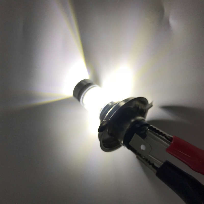 2pcs H4 9003 LED Car Fog Light Bulbs 12V 100W Low Beam 6500K White Light with Lens