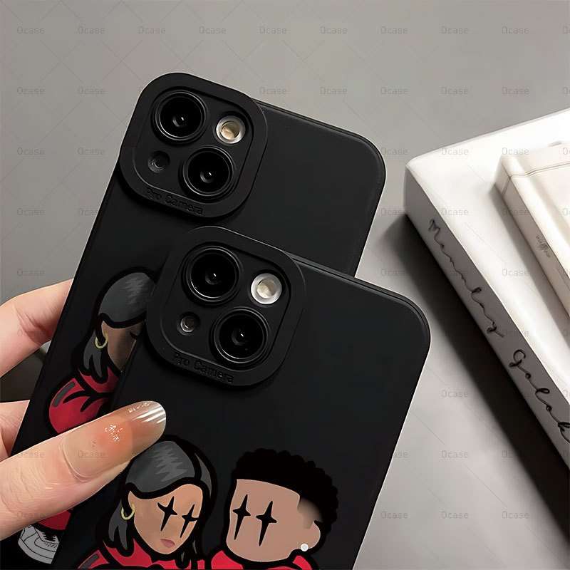 1Pc Mixed Color For iPhone 13 Mini Angel Eyes Cartoon Phone Case