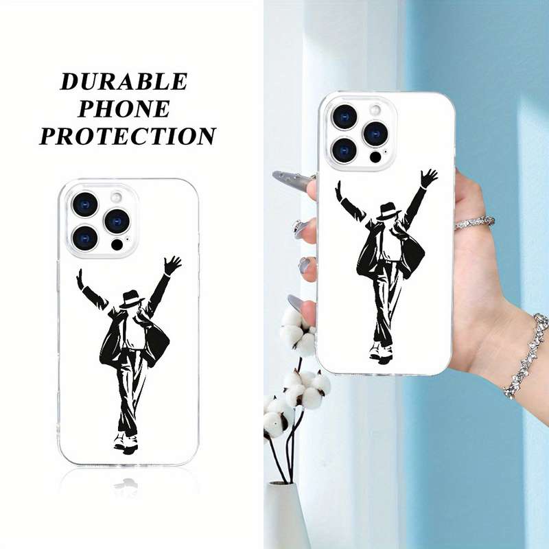 1Pc Transparent For iPhone XS King Of Dance Jackson Phone Case