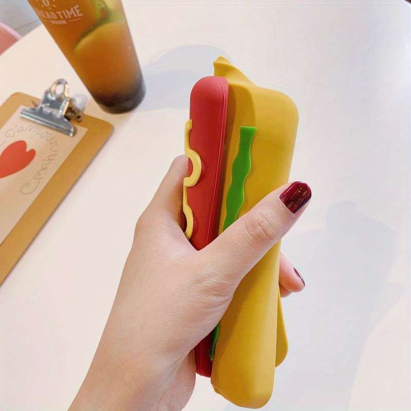 1Pc Mixed Color For iPhone 16 Pro Max Cute Hot Dog Phone Case