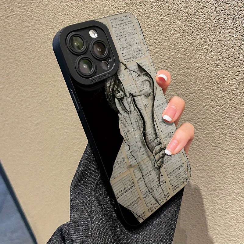 1Pc Mixed Color  For iPhone XS Max Couple Kissing Music Phone Case