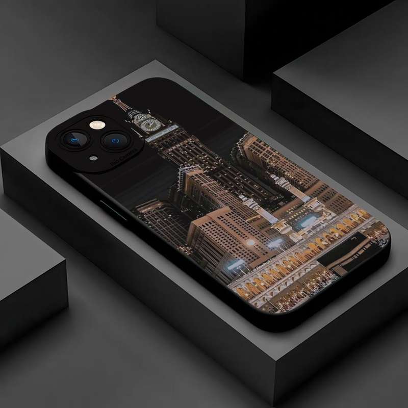 1Pc Black For iPhone 7 Plus 8 Plus Holy City of Mecca Phone Case
