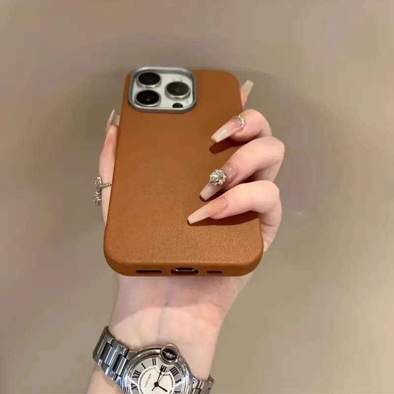 1Pc Brown For iPhone 15 Pro Max Phone Case Phone Cover