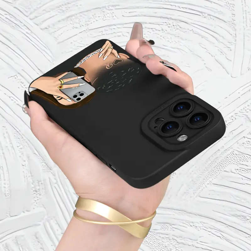 1Pc Black For iPhone XS Black TPU Phone Case