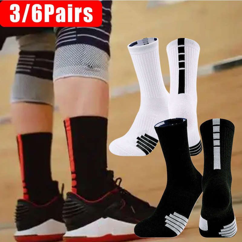 3 Pairs Random Colors One Size High Elastic Socks