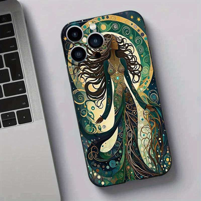 1Pc Black For iPhone 13 African Style Phone Case