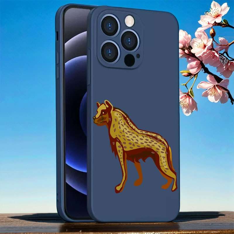 1Pc Purple For iPhone 7 Plus 8 Plus African Wild Dog Phone Case