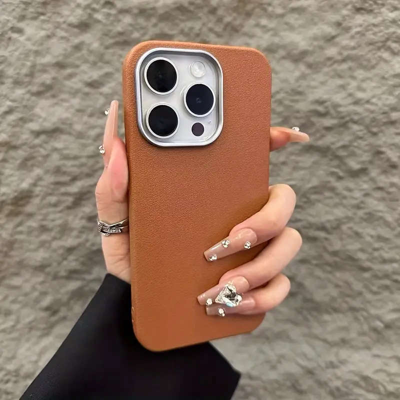1Pc Brown For iPhone 15 Pro Max Phone Case Phone Cover
