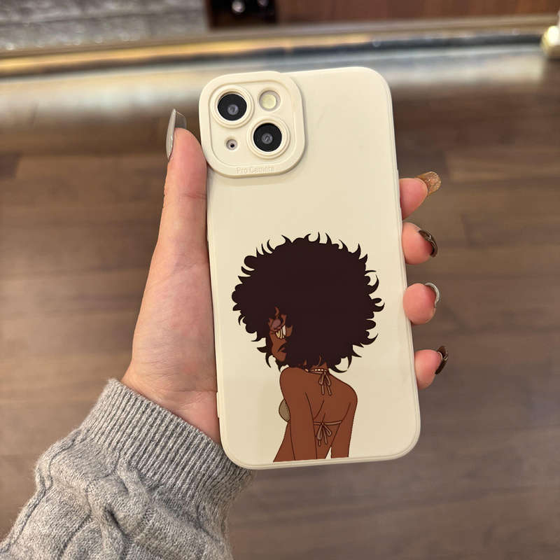 1Pc White For iPhone 14 Plus Wild Female Aesthetics Phone Case