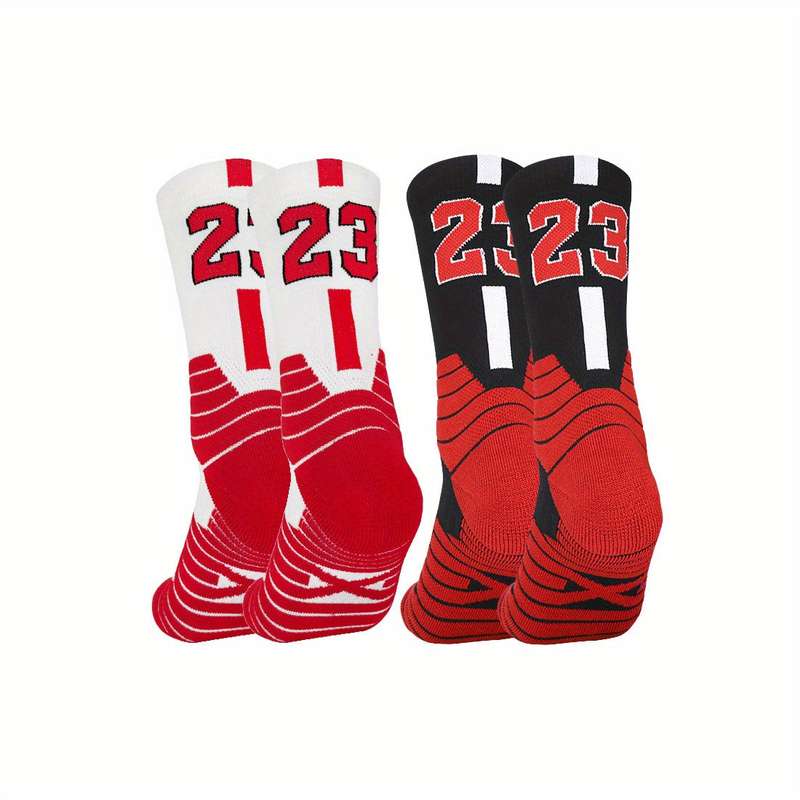 2 Pairs Random Color One Size High Elastic Socks