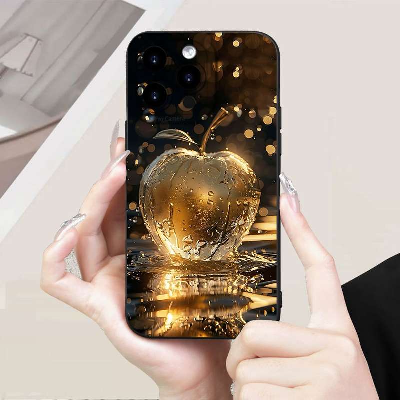 1Pc Black For iPhone 7 8 SE2 SE3 Waterdrop Apple Design Phone Case