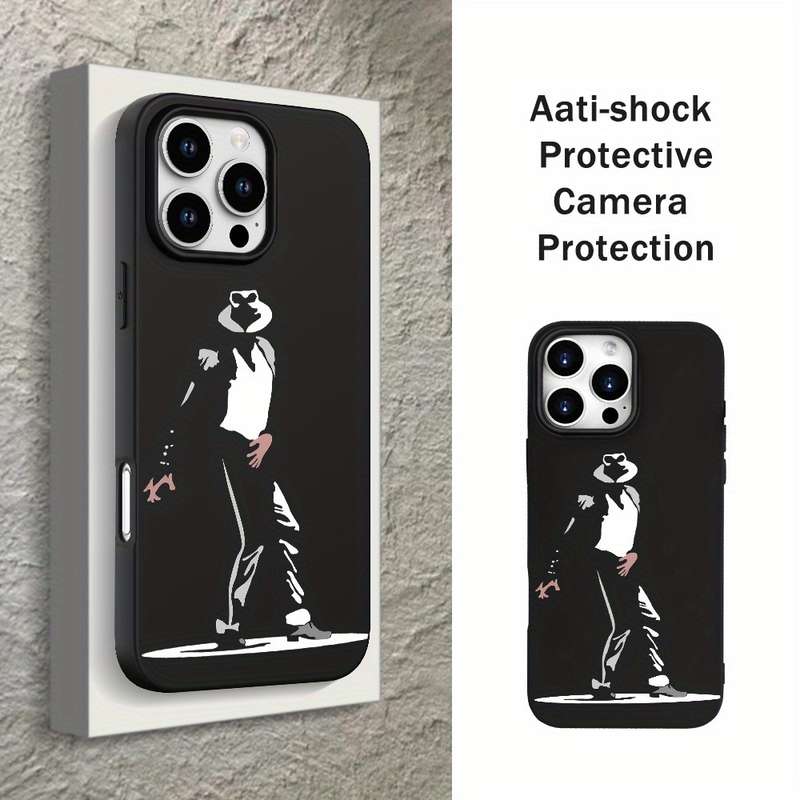 1Pc Black For iPhone XS Jackson Print Phone Case
