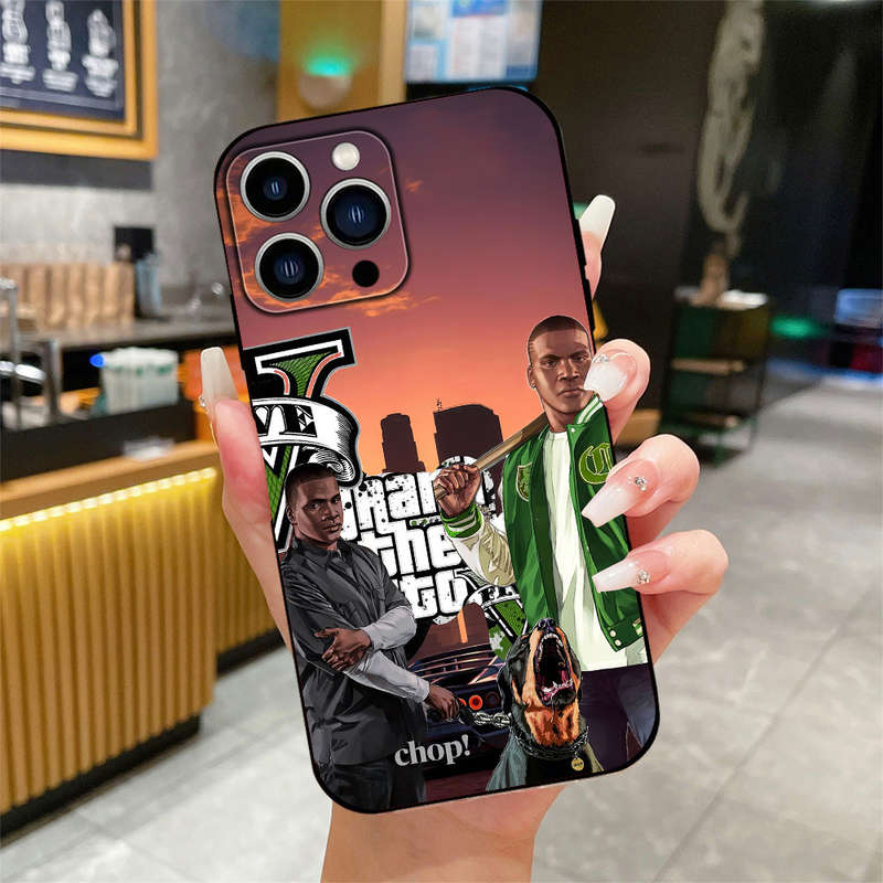 1Pc Black For iPhone 16 Plus Cartoon Cute Phone Case