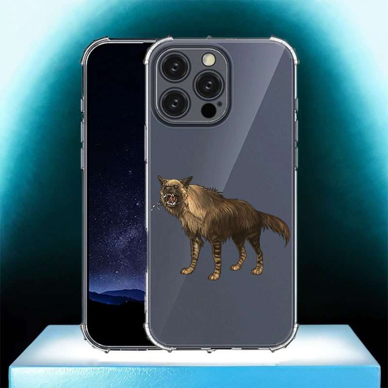 1Pc Transparent For iPhone X XS African Wild Dog Phone Case