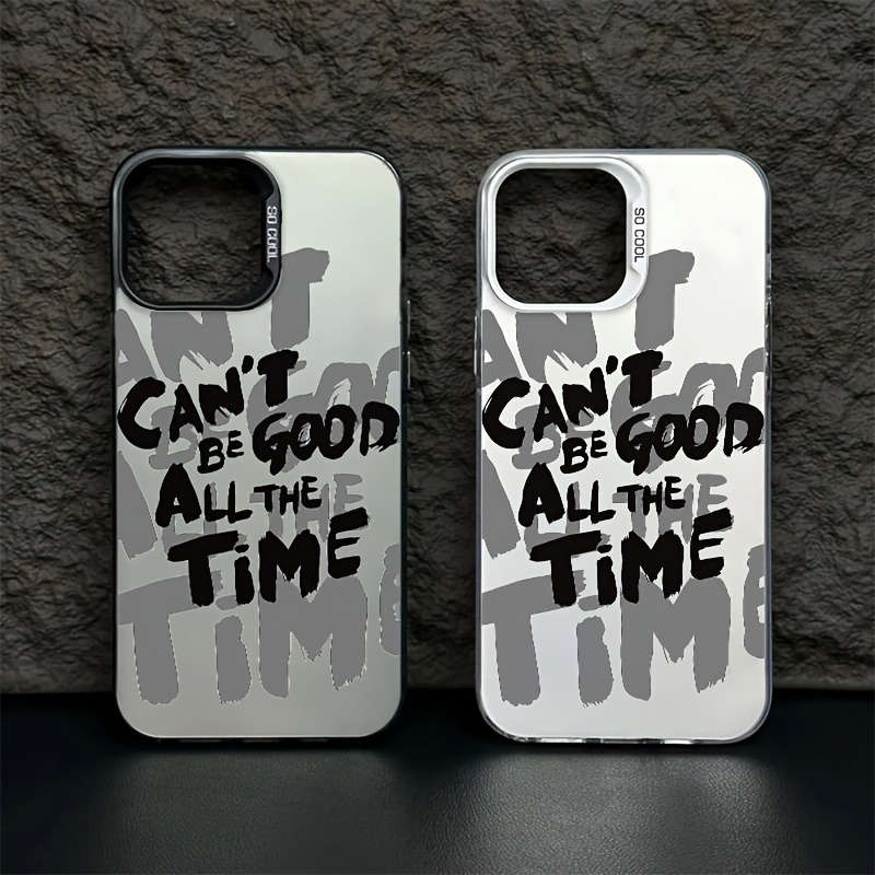 1Pc Black For iPhone XS Max English Patterns Phone Case