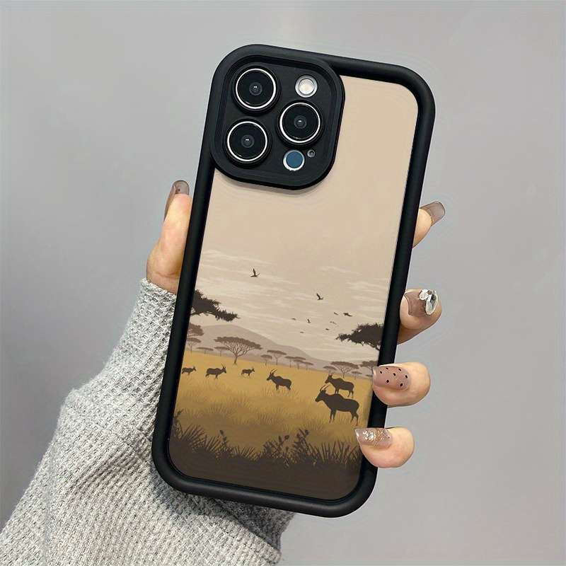 1Pc Mixed Color For iPhone X XS African Savanna Wildlife Phone Case