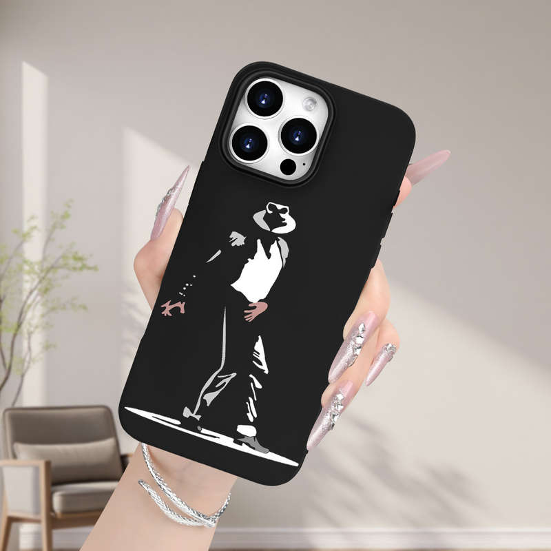1Pc Black For iPhone XS Jackson Print Phone Case