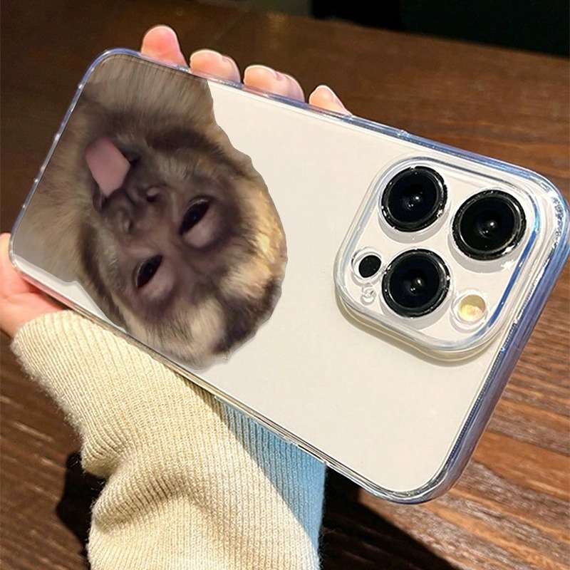 1Pc Transparent For iPhone 14 Cute Gorilla Monkey Phone Case