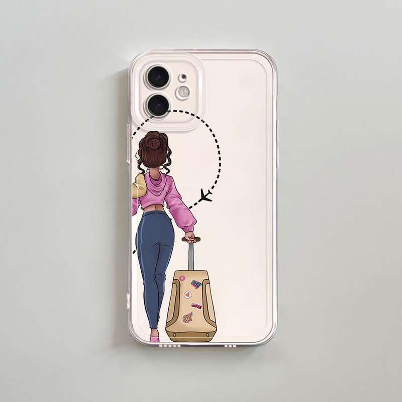 1Pc Mixed Color For iPhone 13 Travel Phone Case