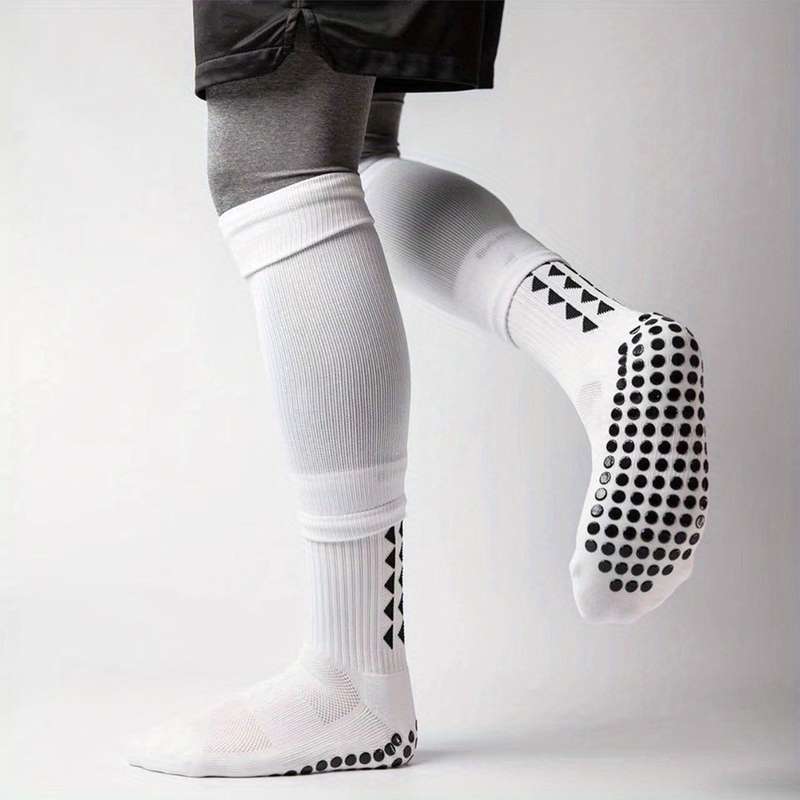 2 Pairs Of White One Size High Elastic Socks