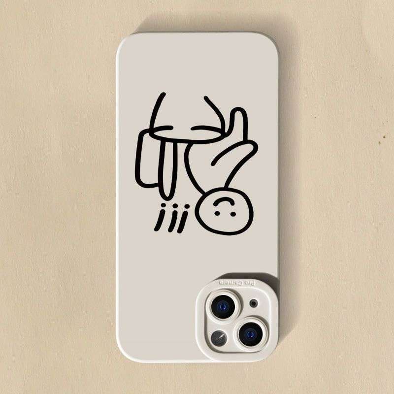 1Pc Beige For iPhone 16 Plus Phone Case Phone Cover