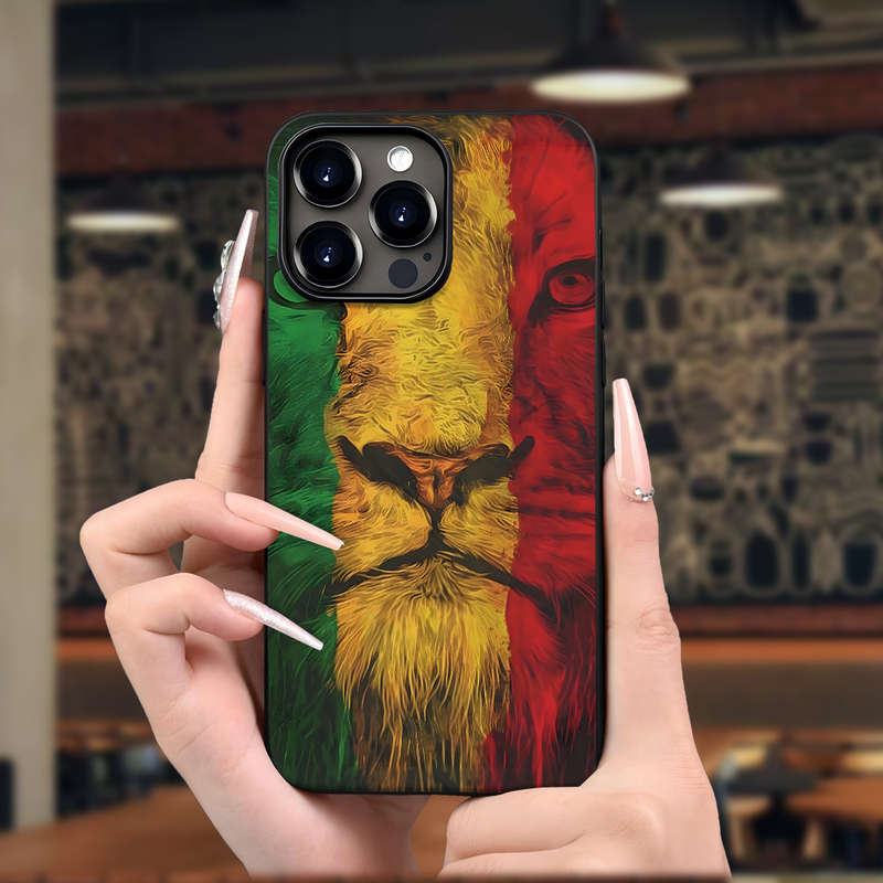 1Pc Black For iPhone 7 Plus 8 Plus African Lion Phone Case