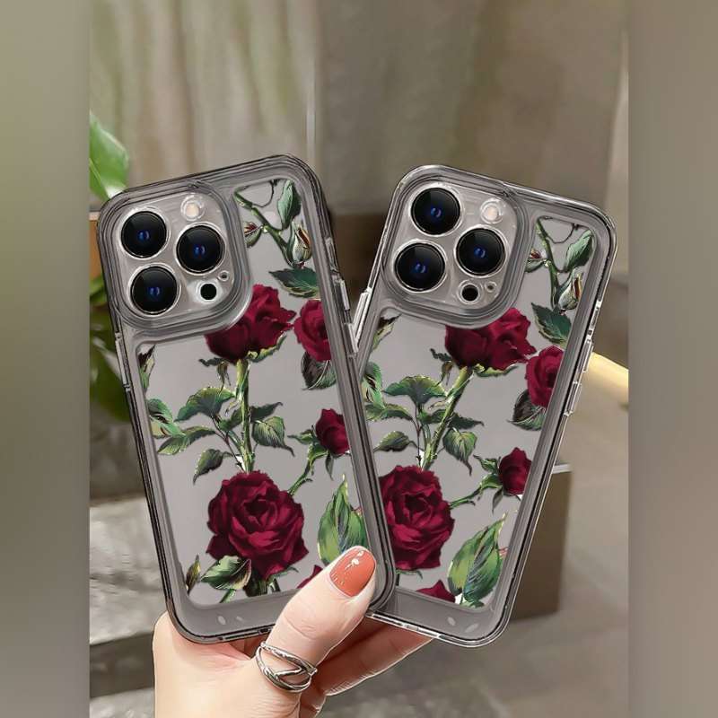 1Pc Transparent Black For iPhone 13 Phone Case Phone Cover