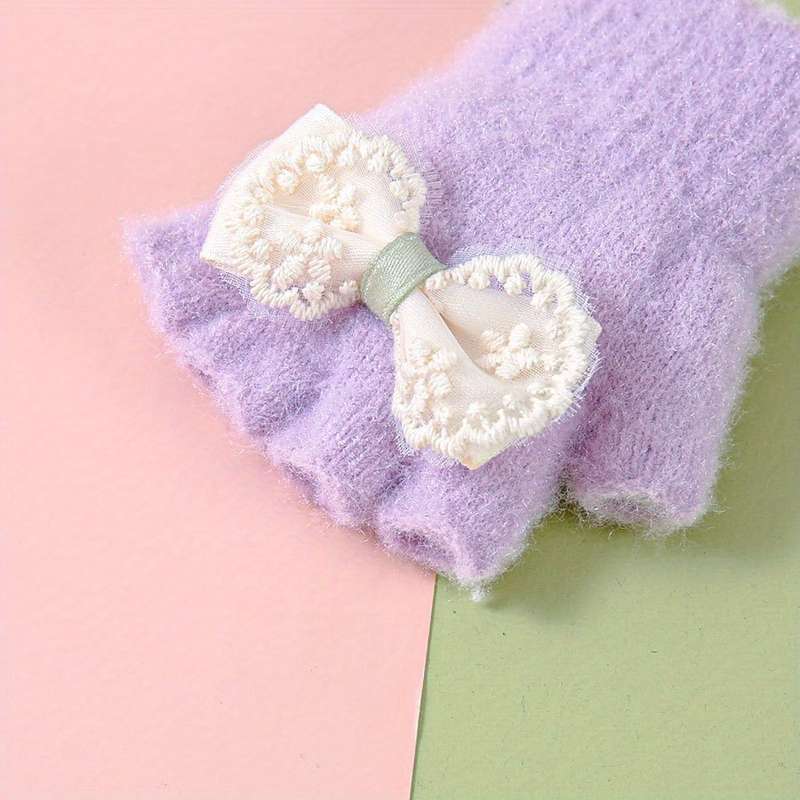 Winter Gloves Color Beige Color Size 6 To 24 Months