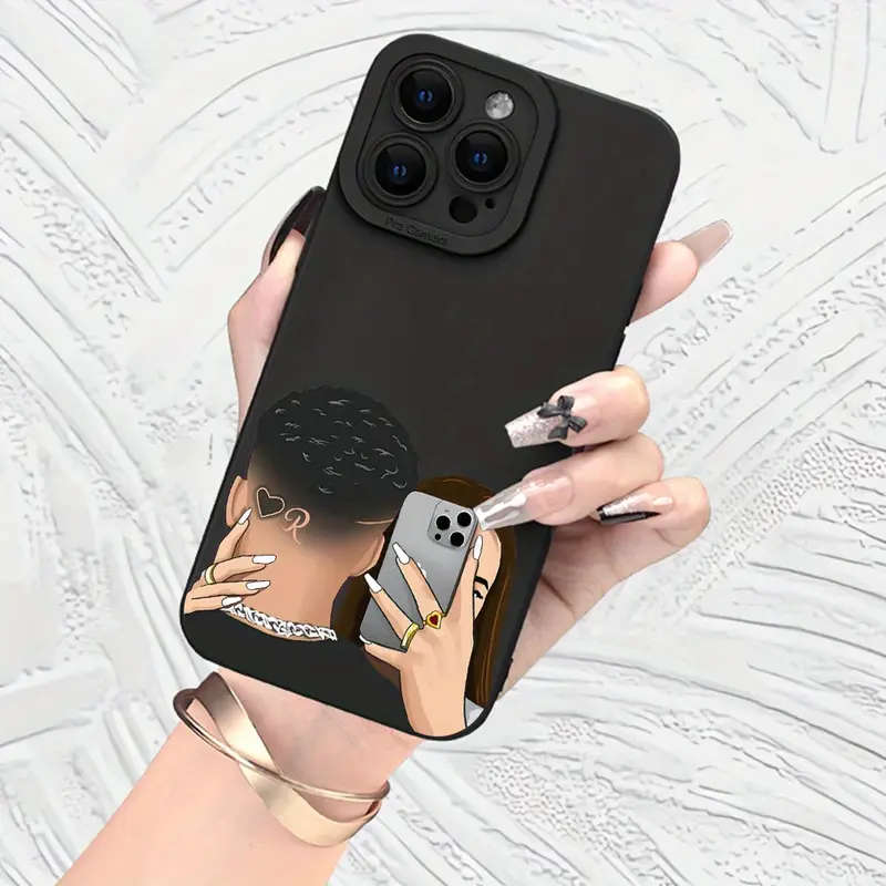 1Pc Black For iPhone XS Black TPU Phone Case