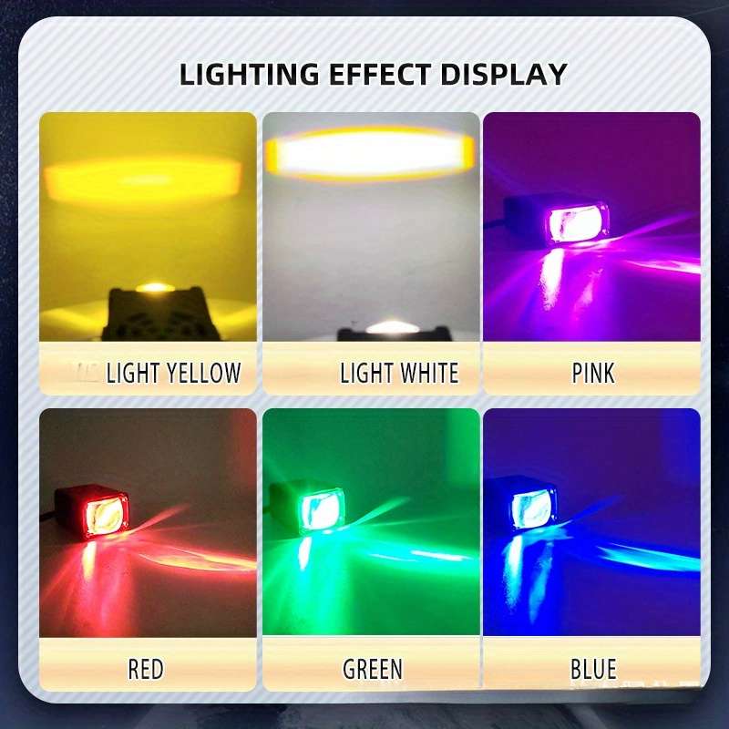 2pcs Automotive grille LED seven-color two-color demon eye decorative lights suitabl