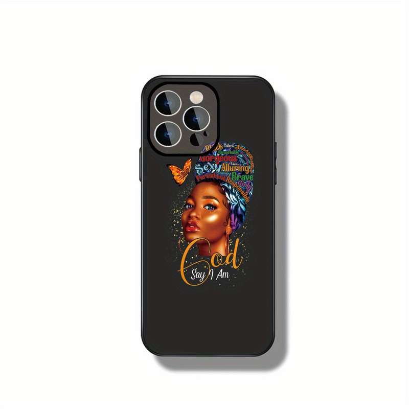 1Pc Black For iPhone 11 Pro Max Empowered Beauty Phone Case