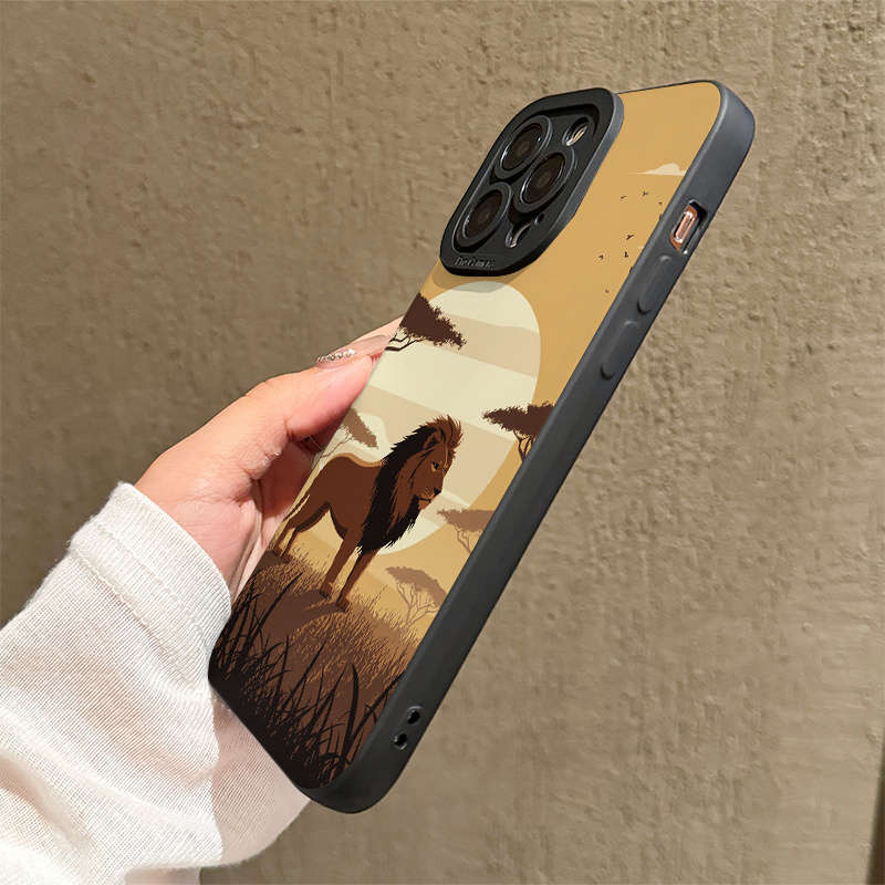 1Pc Mixed Color For iPhone 7 Plus 8 Plus African Savanna Lion Phone Case