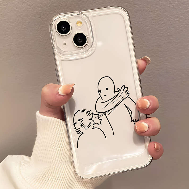 1Pc Transparent For iPhone 15 Plus Phone Case Phone Cover