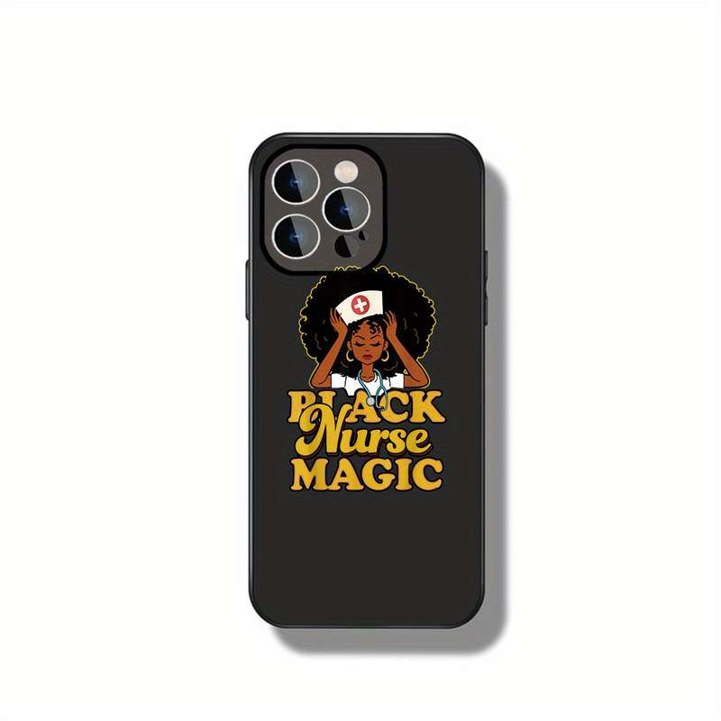 1Pc Black For iPhone 14 Nurse Magic African Phone Case