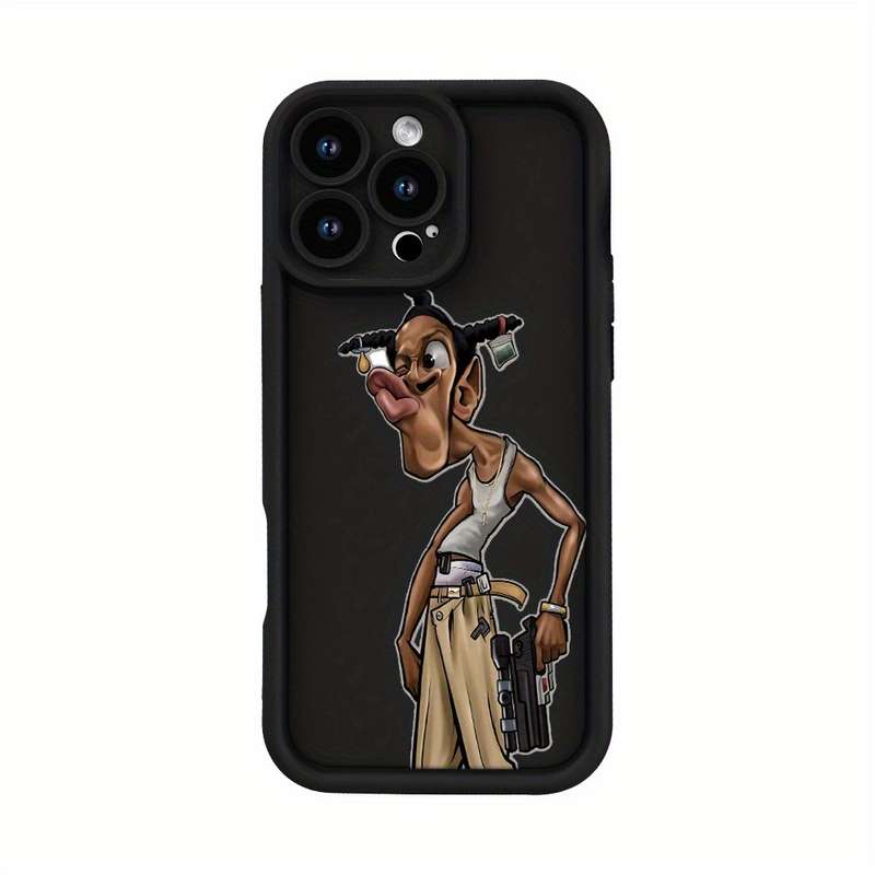 1Pc Black For iPhone XS Max Hip Hop Youth Pattern Phone Case