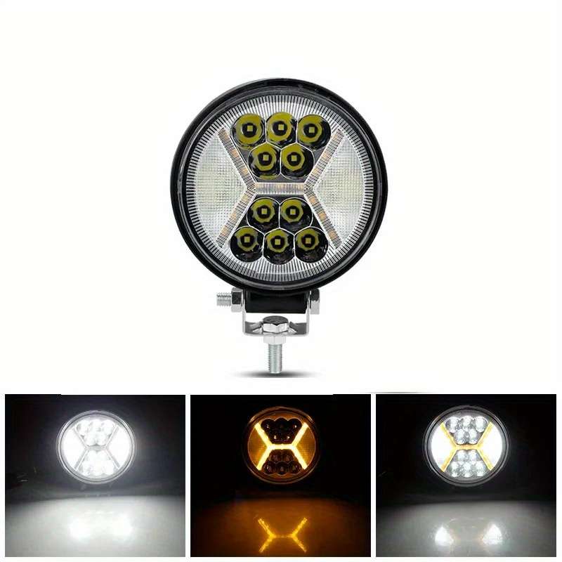 2pcs Lampe De Travail LED Ronde 4 Pouces Faisceau Pour Tout-terrain 4x4 SUV Tracteur