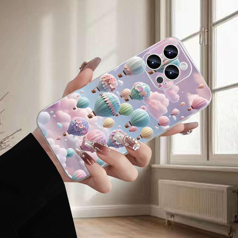 1Pc Transparent For iPhone 7 Plus 8 Plus Hot Air Balloon Phone Case