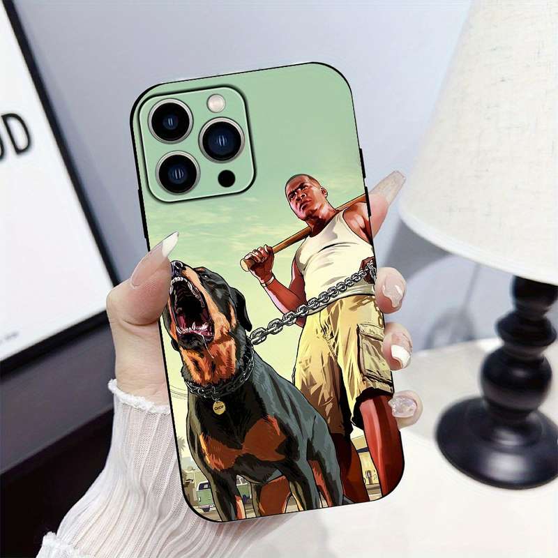 1Pc Black For iPhone 15 Plus Cartoon Cute Phone Case