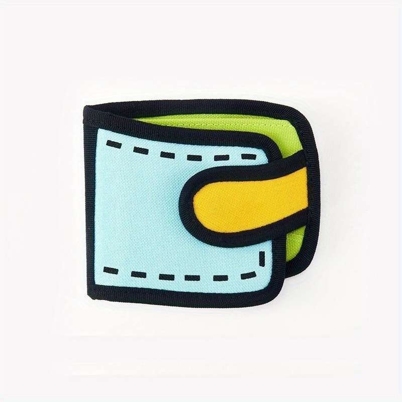 1pc Japanese-Inspired Canvas Card Holder Wallet Cute 2D3D Cartoon Design Large Capacity Snap Cl