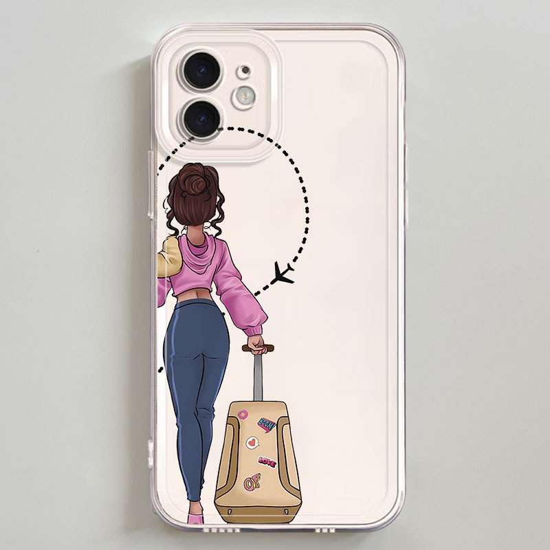 1Pc Mixed Color For iPhone 13 Travel Phone Case