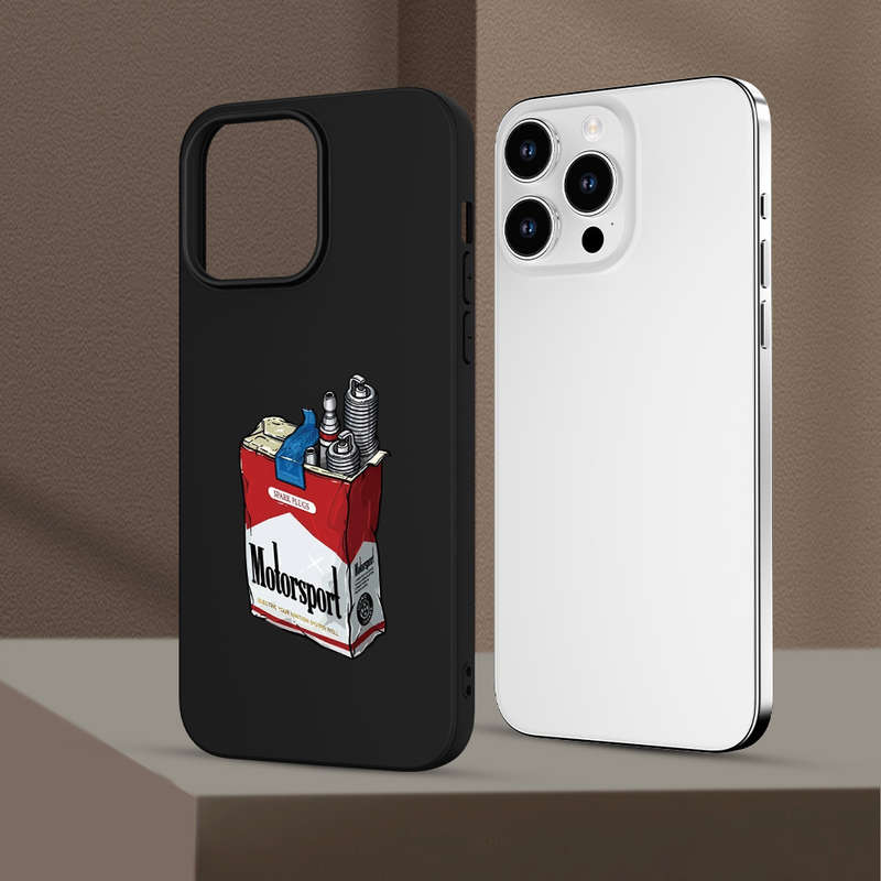 1Pc Black For iPhone XR Motorsport Themed Phone Case