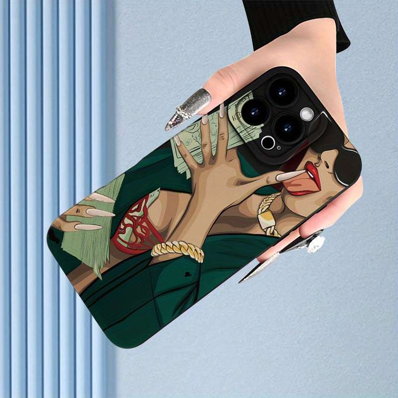1Pc Black For iPhone 7 Plus 8 Plus Domineering Woman Phone Case