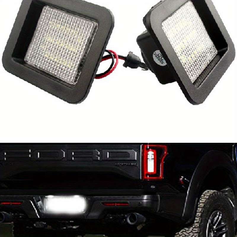 2pcs LED License Plate Lights for Ford F-150 2015-2023 18SMD 2835 LED Plug & Play