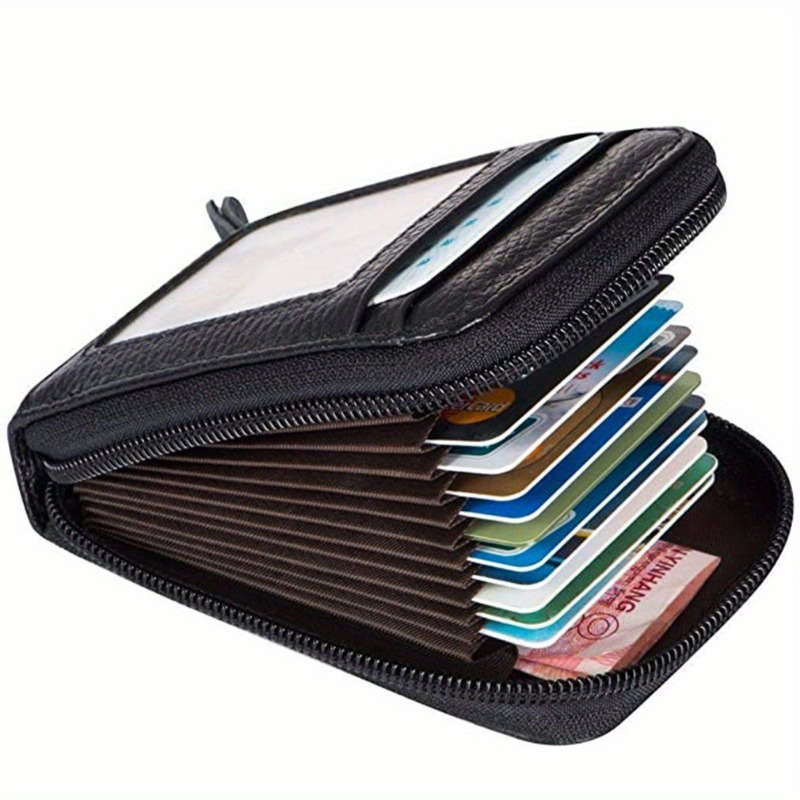 1pc Stylish Card Holder with a Zippered Coin CompartmentPerfect for Organizing And Safeguarding