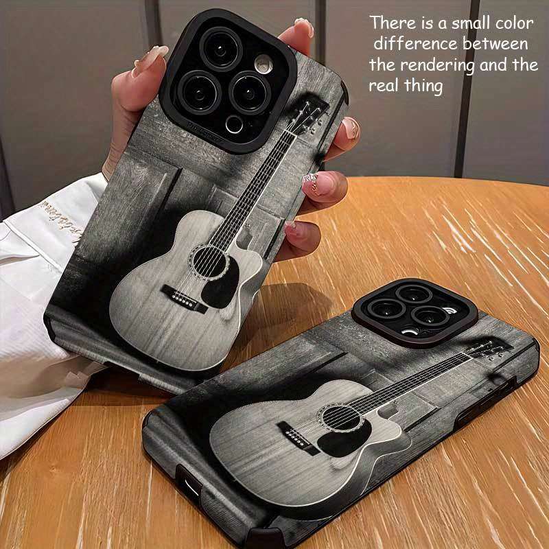 1Pc Mixed Color For iPhone 7 Plus 8 Plus Wooden Guitar Design Phone Case