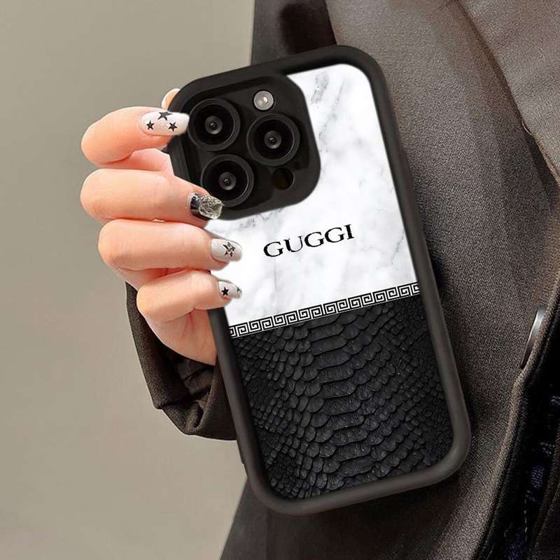 1Pc Black For iPhone SE 4 Luxury Stone Pattern Phone Case