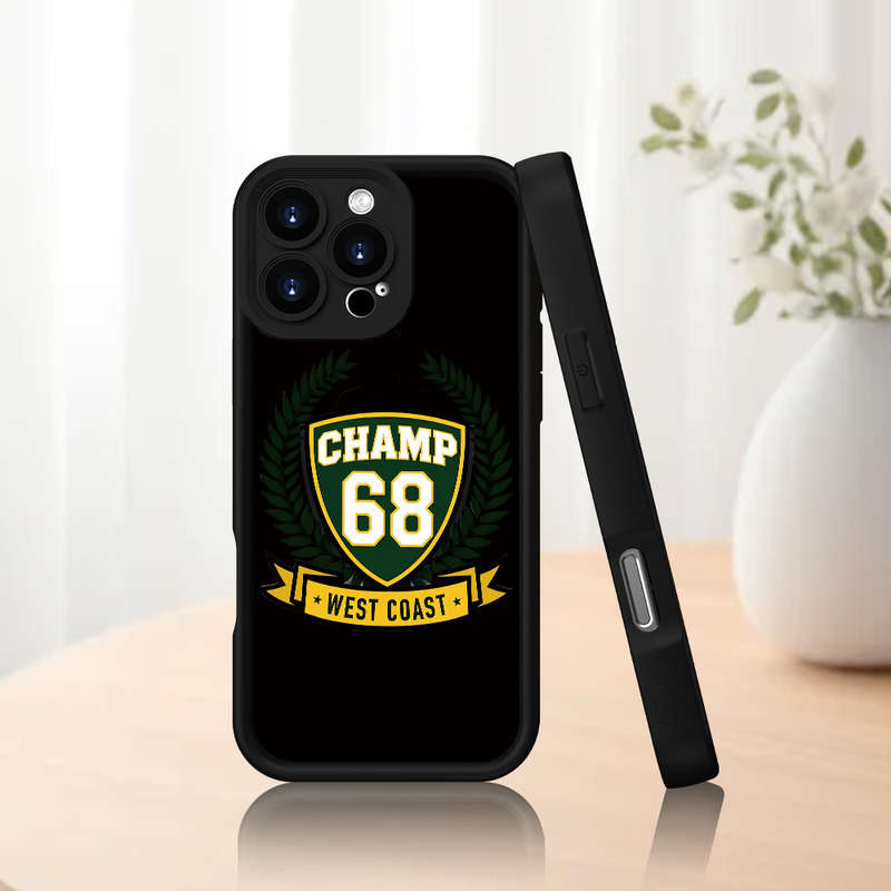 1Pc Black For iPhone XS Max Trendy Sports Style Phone Case