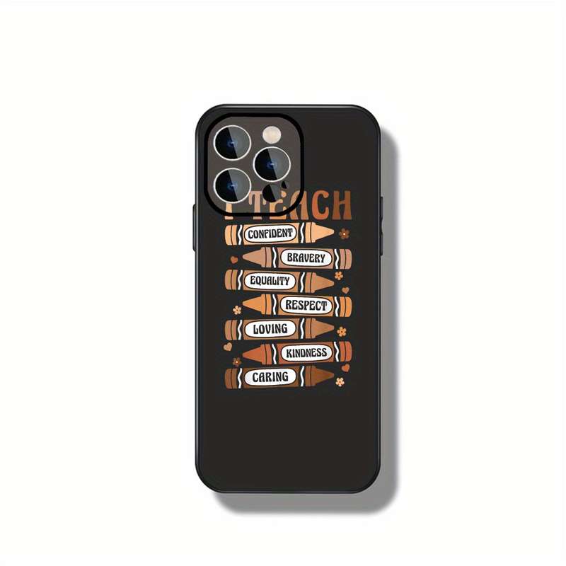 1Pc Black For iPhone 16 Pro Symbolize Teaching Values Phone Case